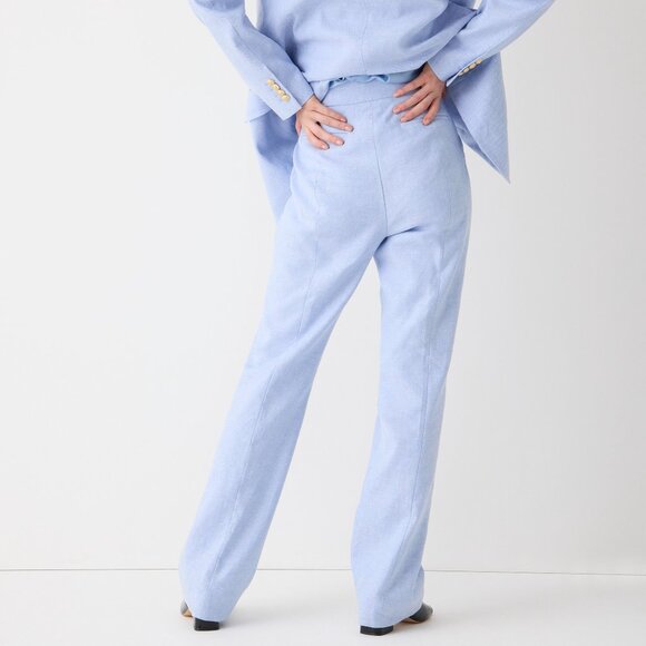 NWT Womens Size 18 18x32 J. Crew Willa Full Length Stretch Linen Flare Pant NEW - Picture 4 of 4